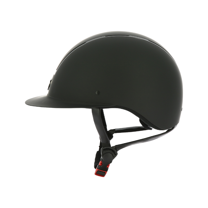 Equithème - Casque d'équitation visière large Glint matt noir | - Ohlala