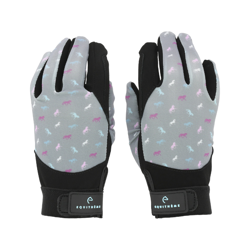 Equithème - Gants Maelle enfant gris | - Ohlala