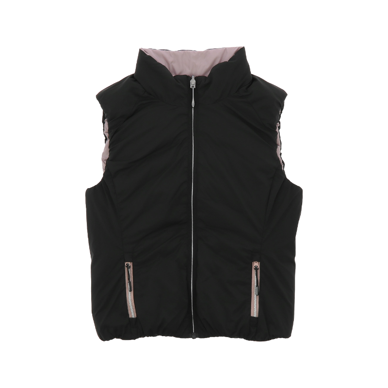 Equithème - Gilet sans manches reversible femme Lilia JTM noir/ rose | - Ohlala