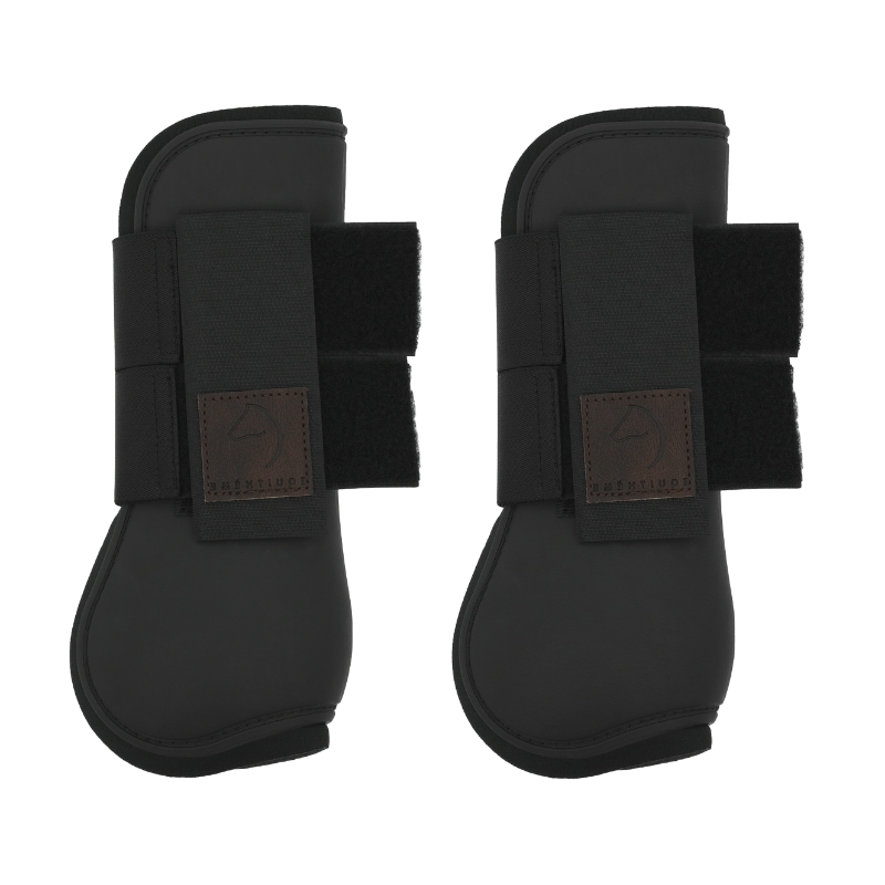 Equithème - Guêtres protège-tendons noir | - Ohlala