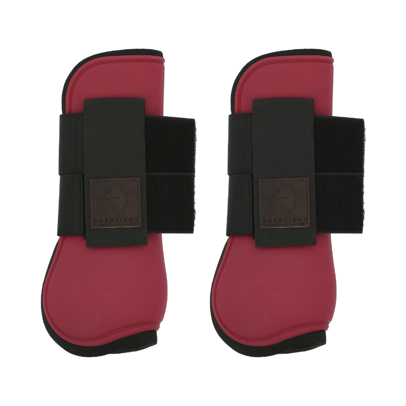 Equithème - Guêtres protège-tendons rouge | - Ohlala