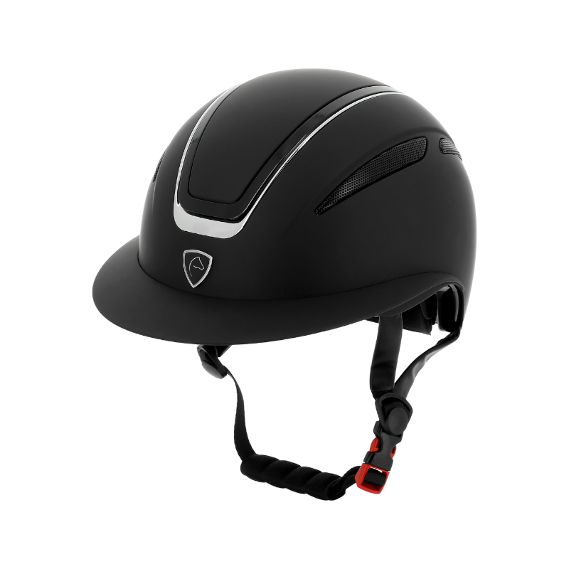 Equithème - Casque d'équitation Agris noir argenté | - Ohlala