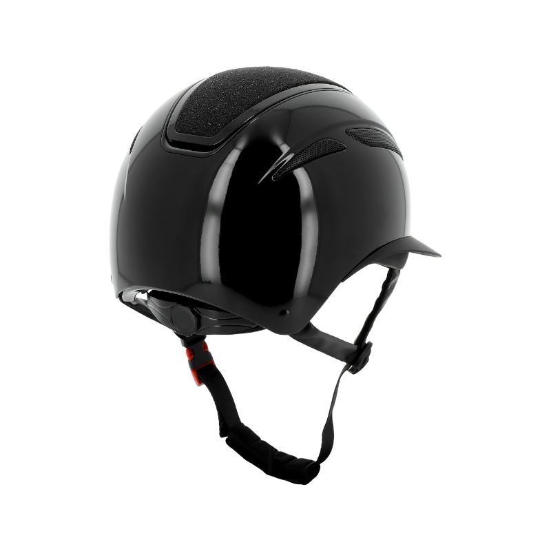 Equithème - Casque d'équitation Agris noir brillant céleste | - Ohlala