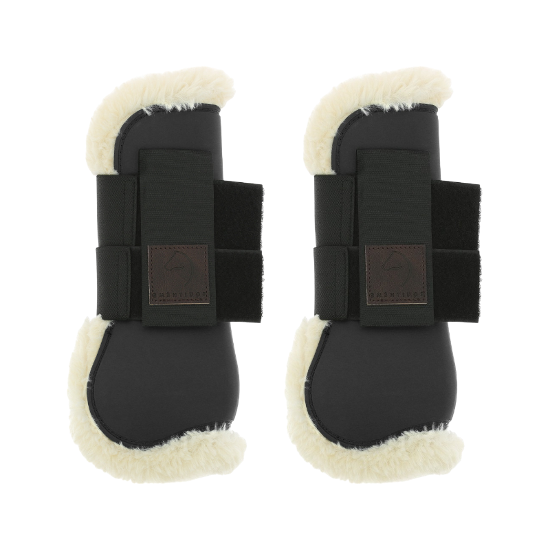 Equithème - Guêtres Boa noir | - Ohlala