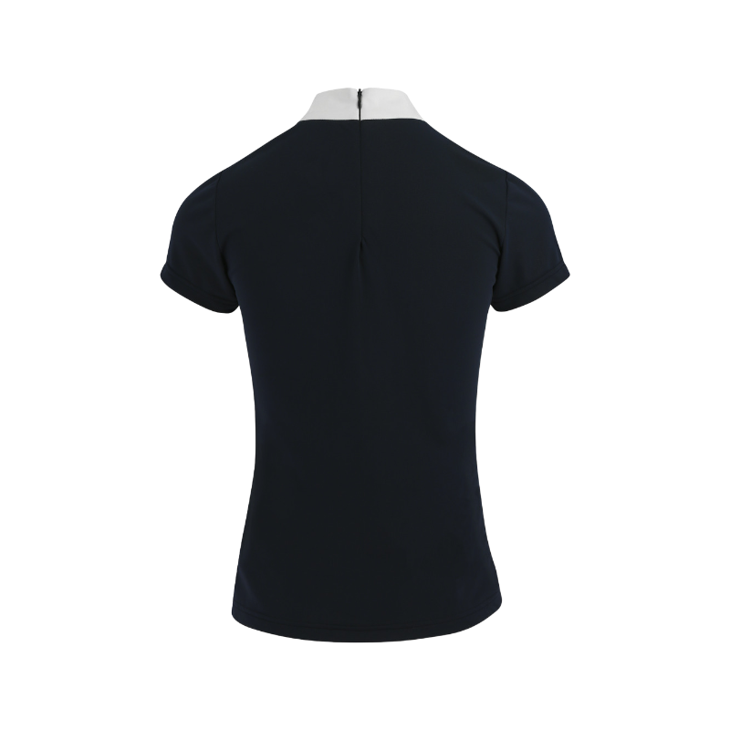 Equithème - Polo de concours manches courtes femme Doha marine | - Ohlala