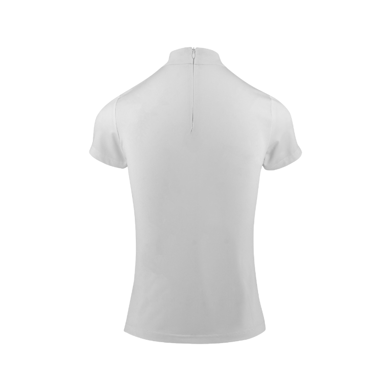 Equithème - Polo de concours manches courtes femme Funza blanc | - Ohlala