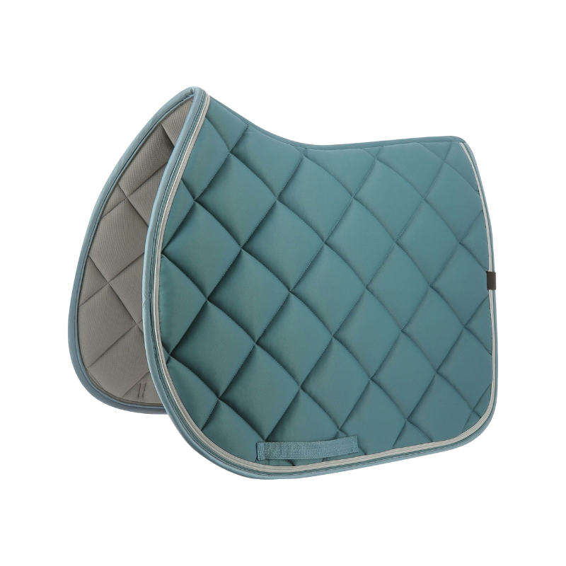 Equithème - Tapis de selle Classic bleu canard | - Ohlala