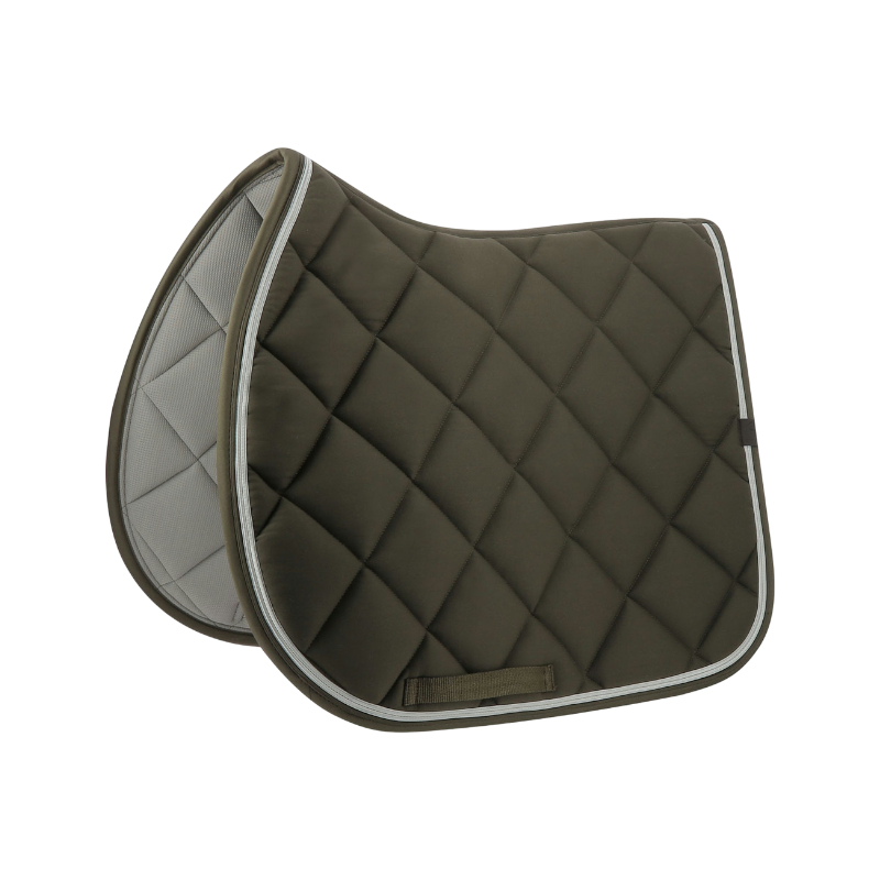 Equithème - Tapis de selle Classic marron foncé | - Ohlala