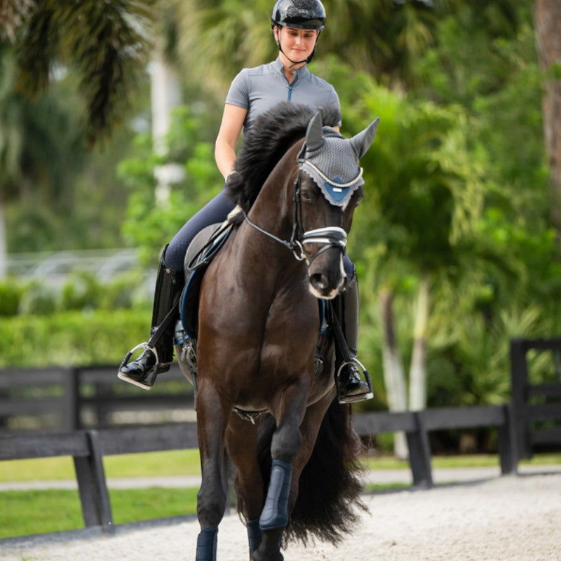 Equestrian Stockholm - Bonnet pour chevaux Metallic Blue bleu | - Ohlala