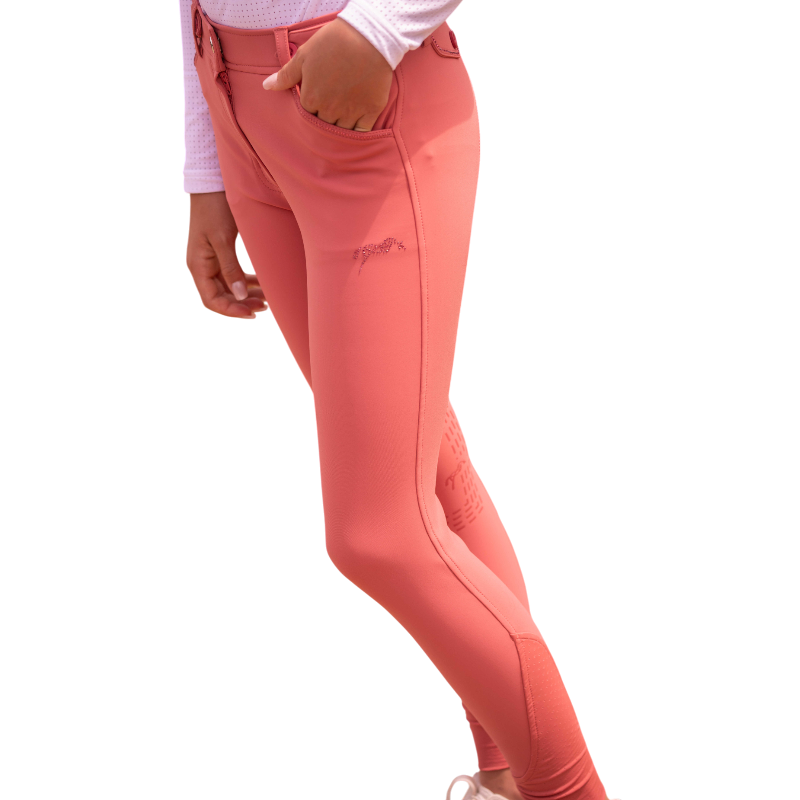 Eden by Pénélope - Pantalon d'équitation fille Élégance vieux rose | - Ohlala