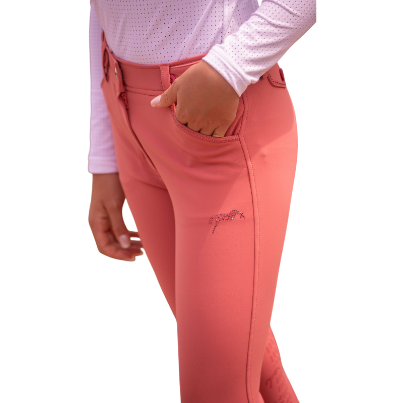Eden by Pénélope - Pantalon d'équitation fille Élégance vieux rose | - Ohlala