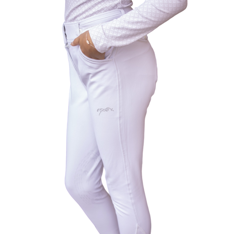 Eden by Pénélope - Pantalon d'équitation fille Élégance blanc | - Ohlala