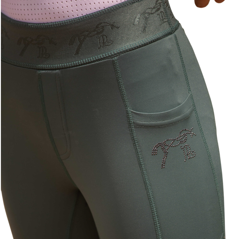 Eden by Pénélope - Legging d'équitation fille Delphe pull-on vert foncé | - Ohlala