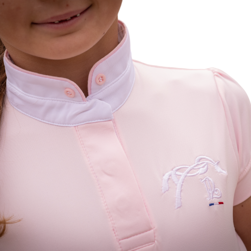 Eden by Pénélope - Polo de concours manches courtes enfant Madrid rose | - Ohlala
