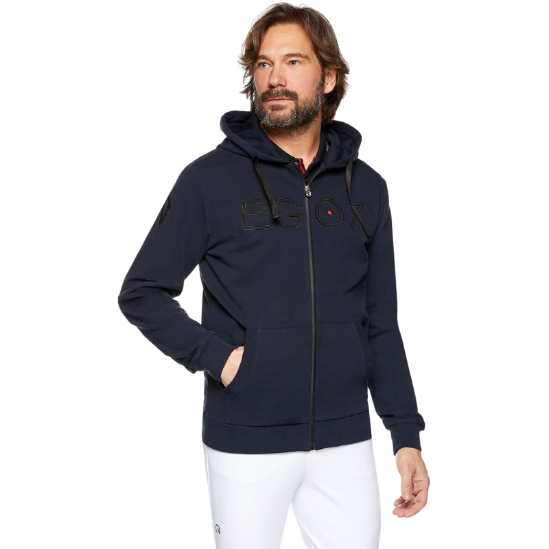 Ego7 - Sweat zippé manches longues homme After-riding marine | - Ohlala