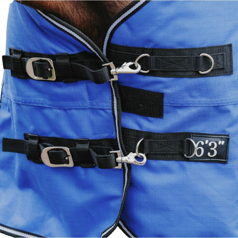 Equithème - Couverture Tyrex Aisance 1200D High neck bleu roi 50g | - Ohlala