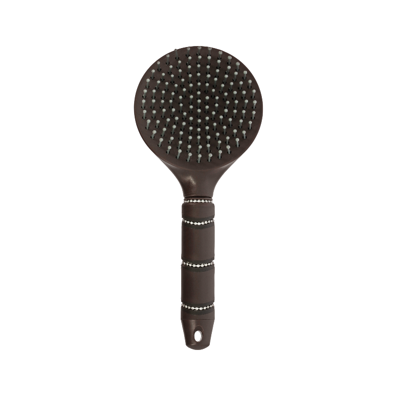 Equithème - Brosse à crinière Je t'aime strass brun | - Ohlala