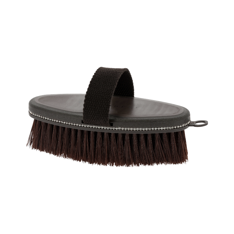 Equithème - Brosse douce Je t'aime strass brun | - Ohlala