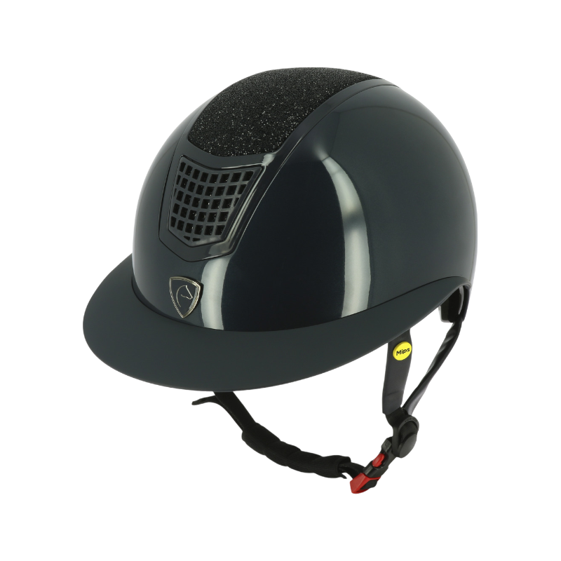 Equithème - Casque Airy LM bleu brillant | - Ohlala