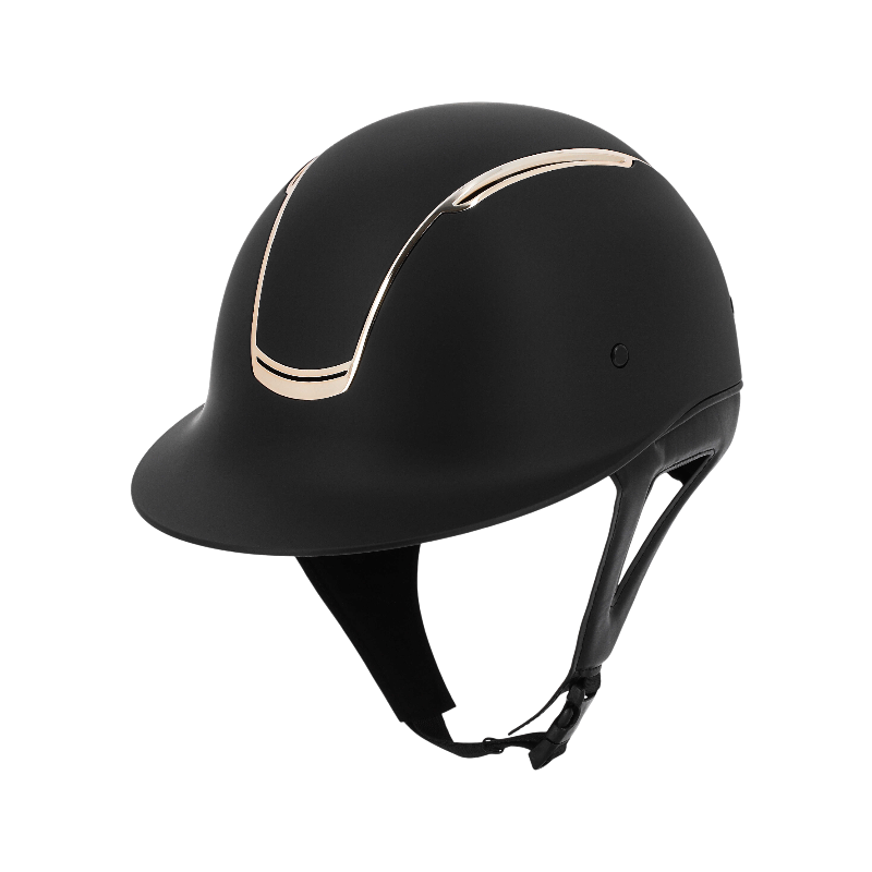 Equithème - Casque d'équitation visière large Soazy Mat rose gold | - Ohlala
