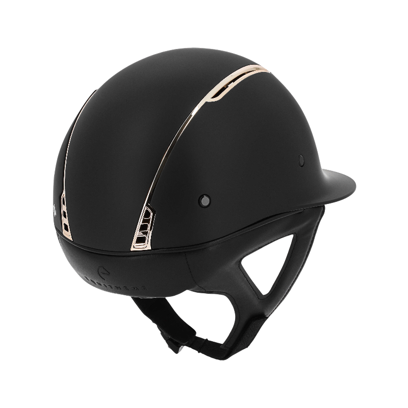 Equithème - Casque d'équitation visière large Soazy Mat rose gold | - Ohlala