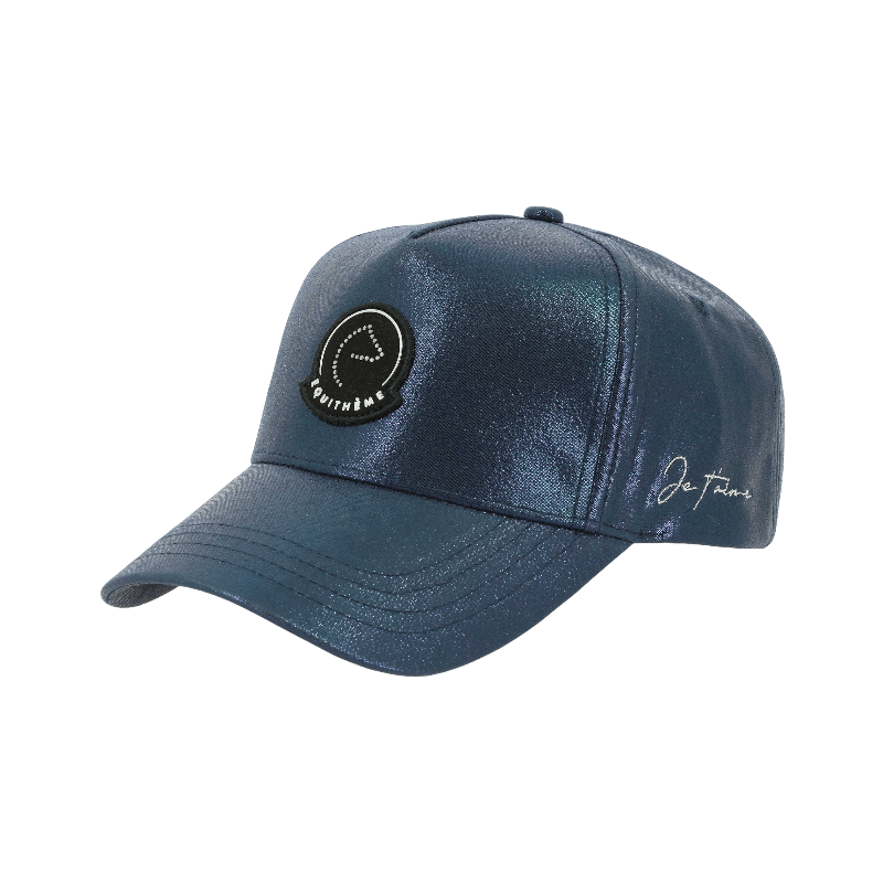 Equithème - Casquette Studio Je t'aime marine brillant | - Ohlala