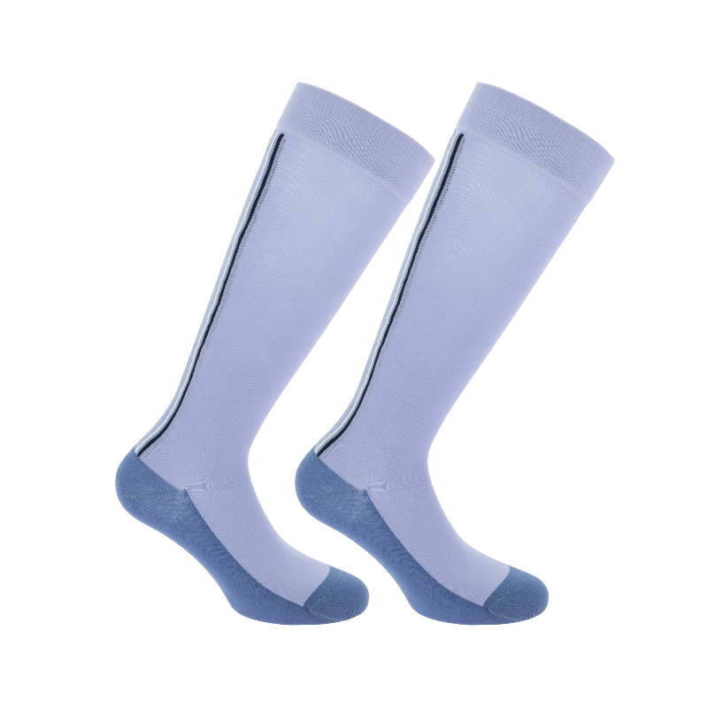 Equithème - Chaussettes Classic tricolore violet (x1) | - Ohlala