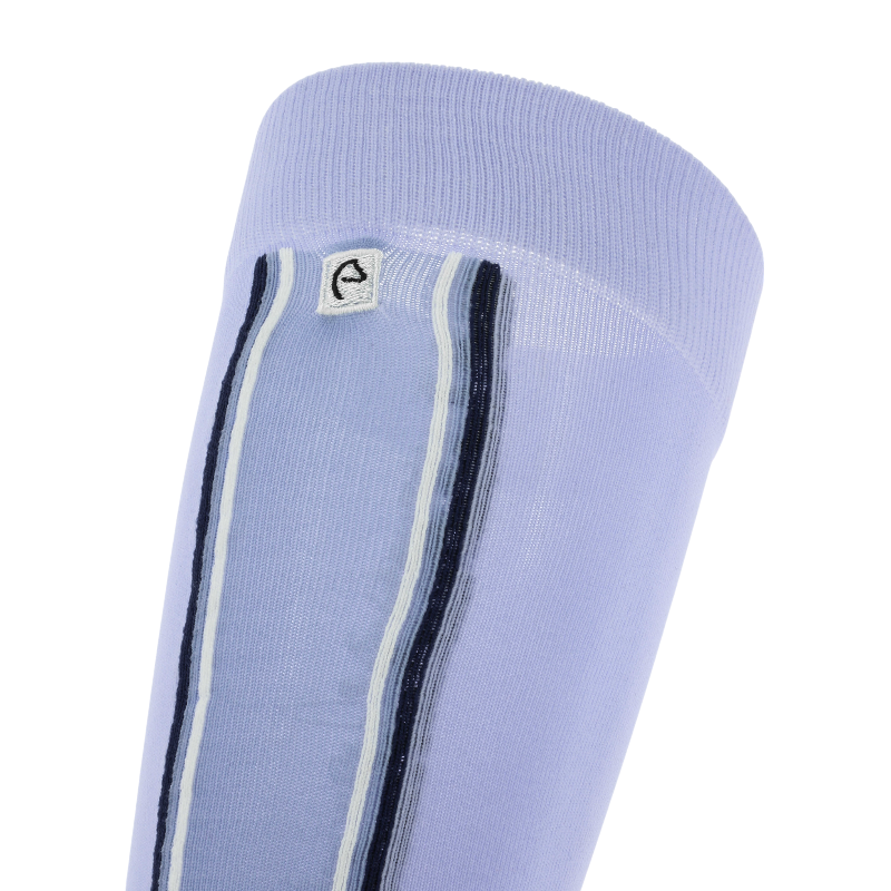 Equithème - Chaussettes Classic tricolore violet (x1) | - Ohlala