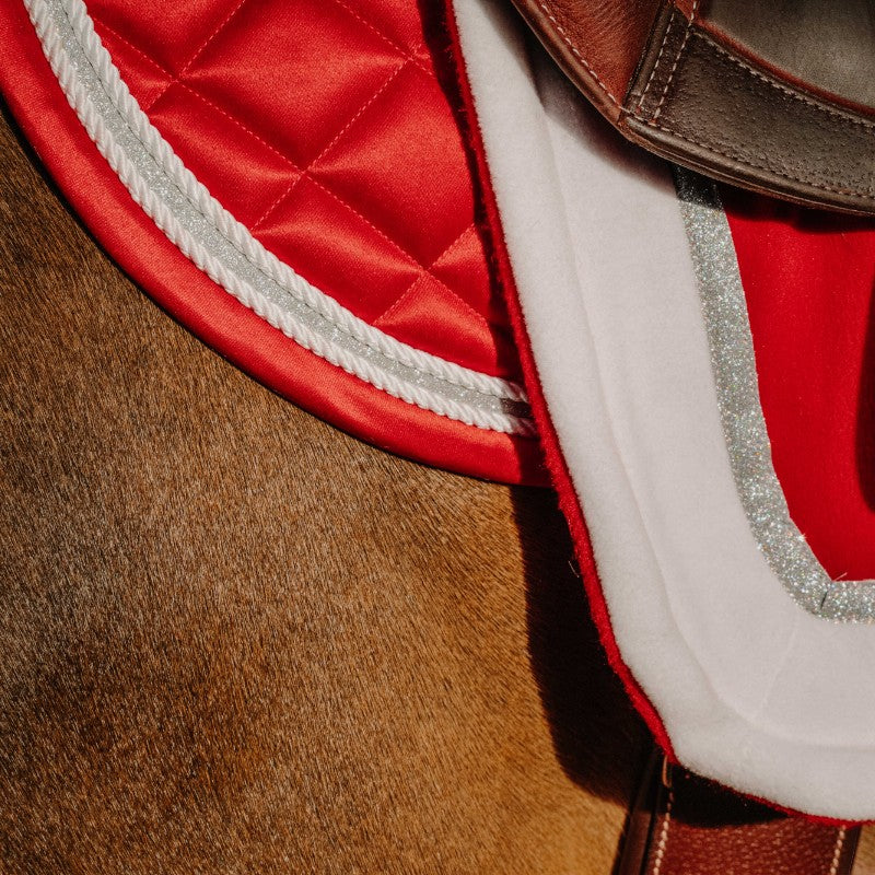 Equithème - Couvre-reins Xmas rouge | - Ohlala