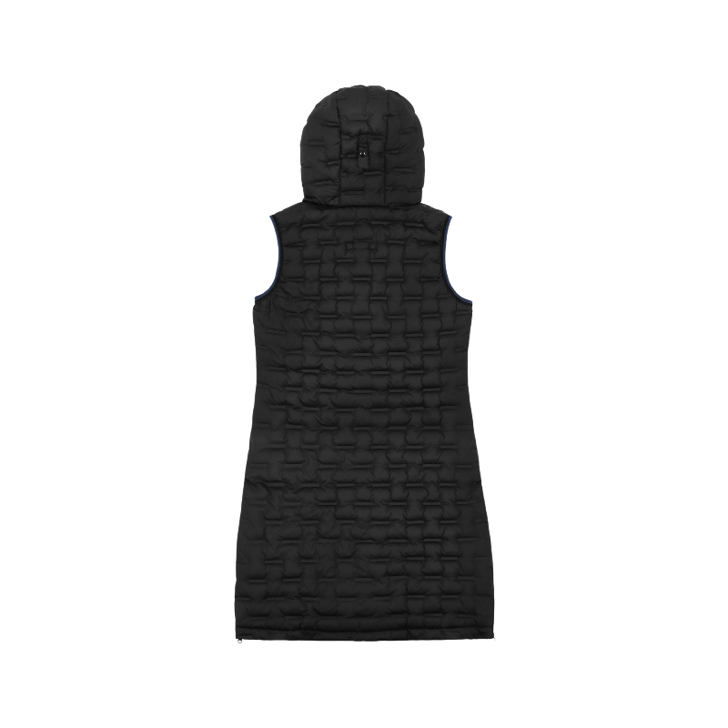 Equithème - Doudoune longue sans manches femme Navina Je t'aime noir | - Ohlala