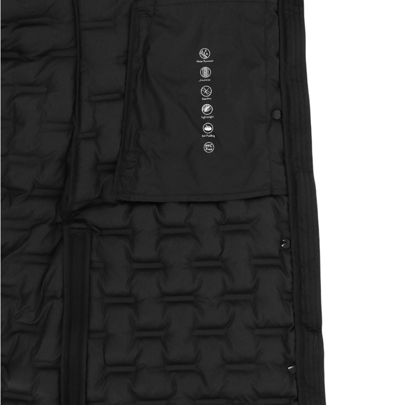 Equithème - Doudoune longue sans manches femme Navina Je t'aime noir | - Ohlala