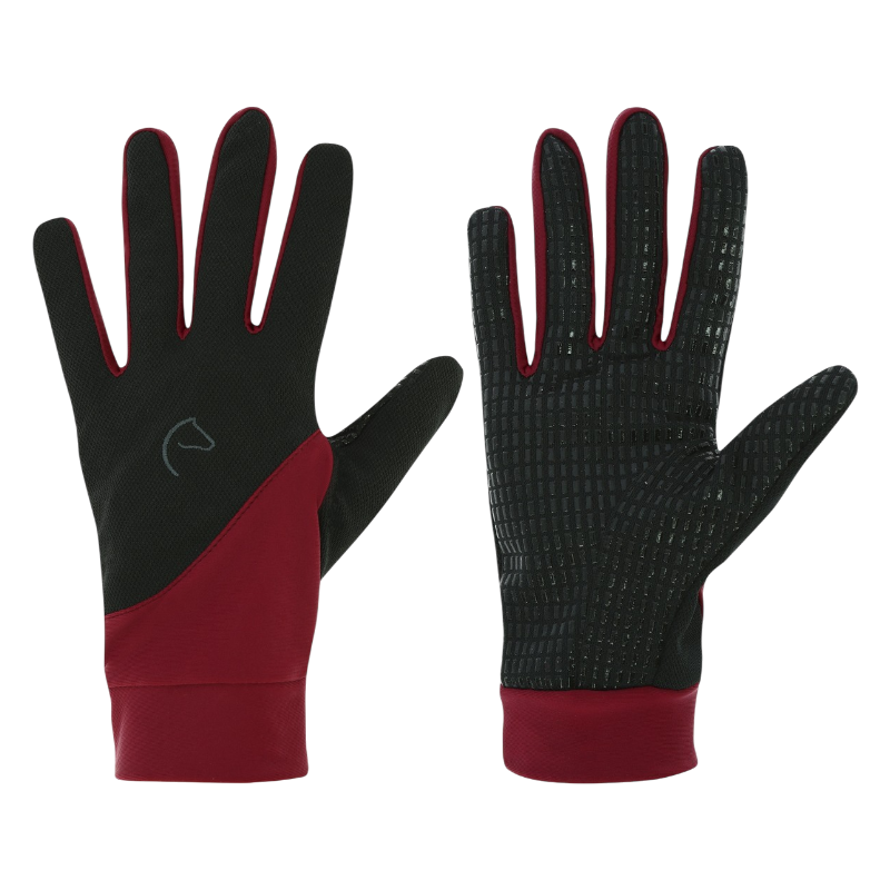 Equithème - Gants Knit digital noir/prune | - Ohlala