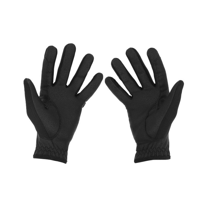 Equithème - Gants d'équitation Sarah Je t'aime noir | - Ohlala