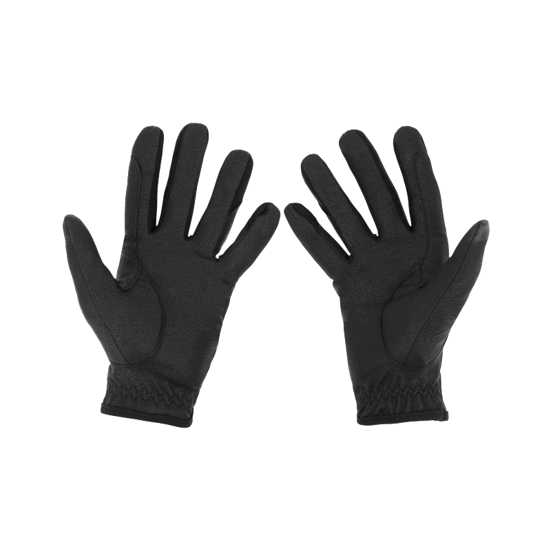 Equithème - Gants d'équitation Victoire Je t'aime noir | - Ohlala