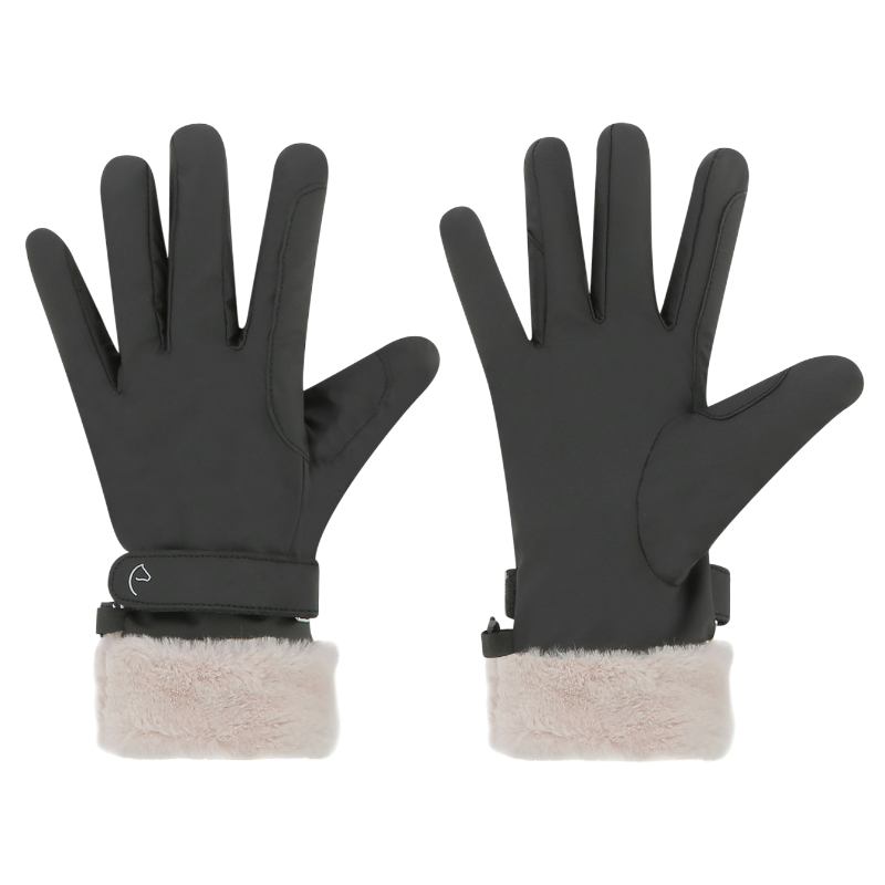 Equithème - Gants d'équitation Valois noir | - Ohlala