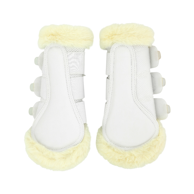 Equithème - Guêtres fermées Snuggy Je t'aime blanc | - Ohlala