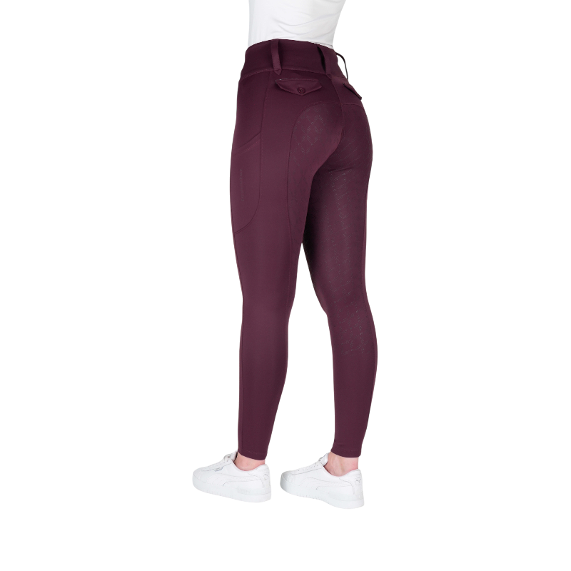 Equithème - Legging d'équitation femme Alizé prune | - Ohlala
