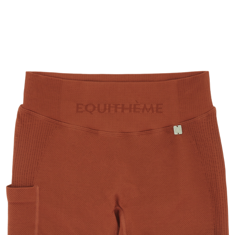 Equithème - Legging d'équitation femme Acacia orange | - Ohlala