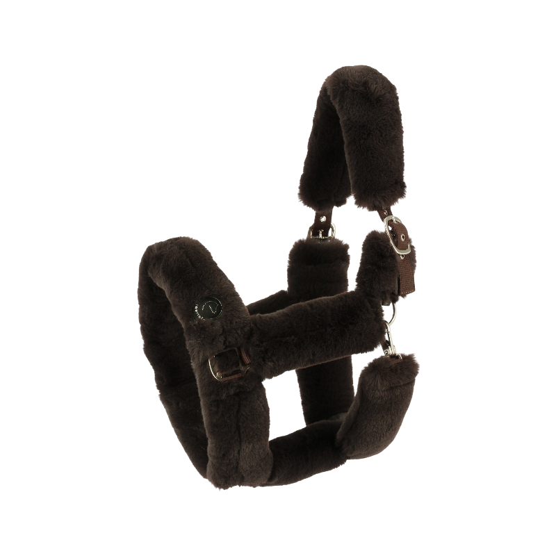 Equithème - Licol pour chevaux Snuggy Je t'aime marron | - Ohlala