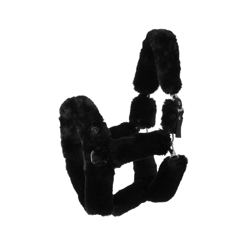 Equithème - Licol pour chevaux Snuggy Je t'aime noir | - Ohlala