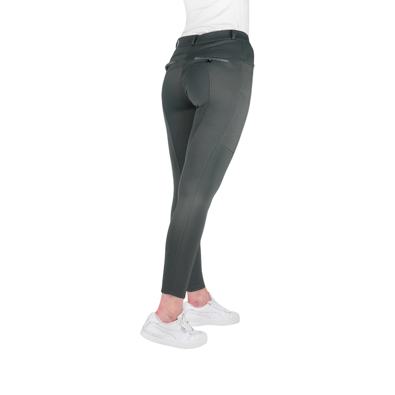 Equithème - Pantalon d'équitation femme Capucine gris/ vert | - Ohlala