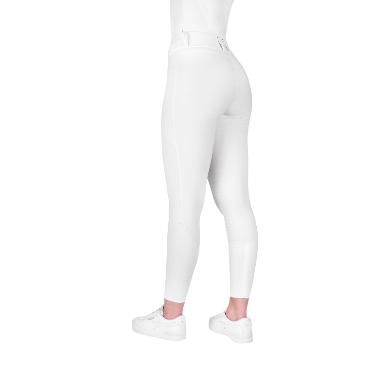 Equithème - Pantalon d'équitation femme Elsa Je t'aime blanc | - Ohlala