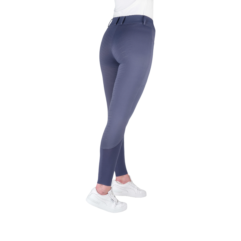 Equithème - Pantalon d'équitation femme Elsa Je t'aime bleu/ gris | - Ohlala