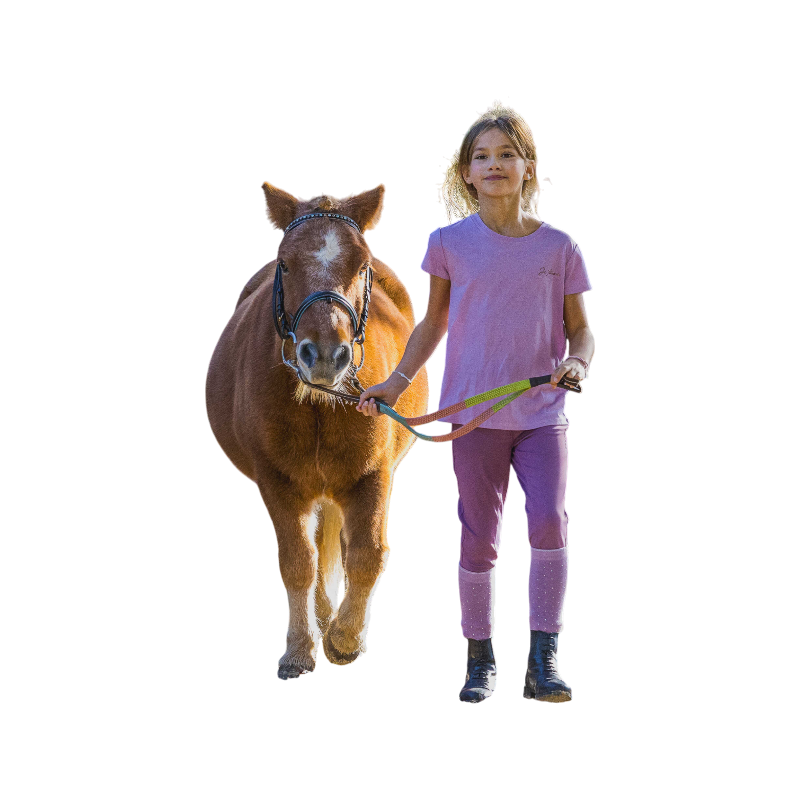 Equithème - Pantalon d'équitation junior Carly lilas