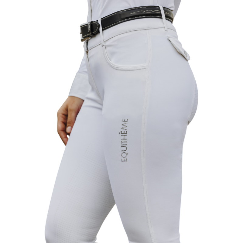 Equithème - Pantalon d'équitation femme Beverly blanc | - Ohlala