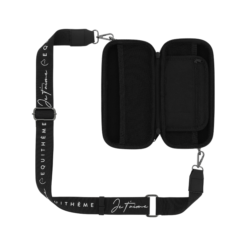 Equithème - Pochette + porte-monnaie Je t'aime noir | - Ohlala