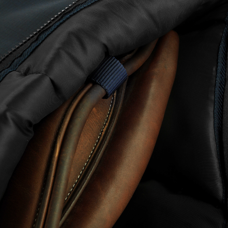 Equithème - Sac à selle Aztec marine | - Ohlala