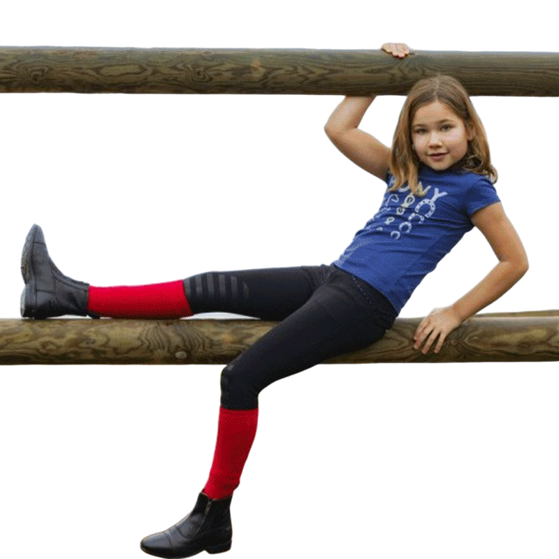 Equithème - T-shirt manches courtes enfant Lise marine | - Ohlala