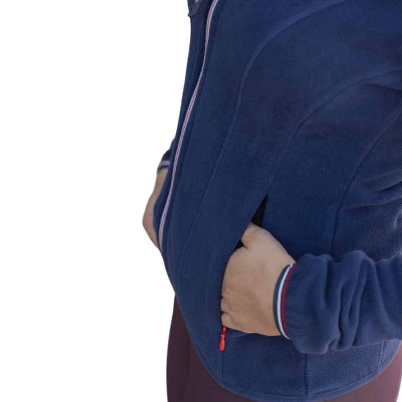 Equithème - Veste polaire femme Lena marine | - Ohlala