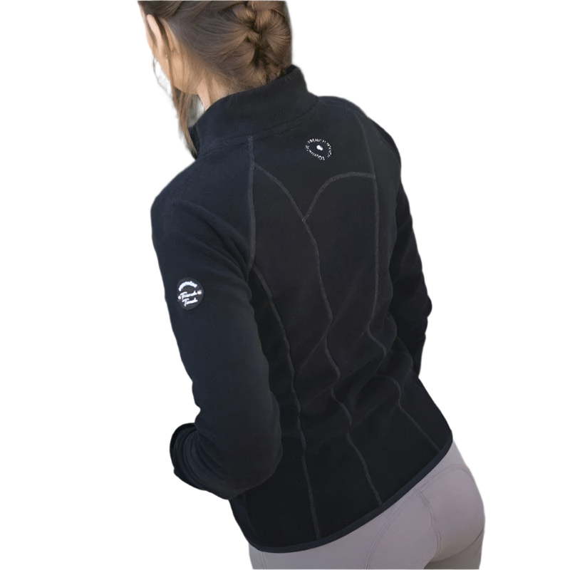 Equithème - Veste polaire femme Lena noir | - Ohlala